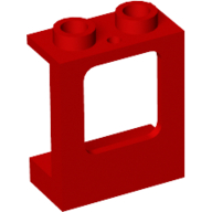 Window 1 x 2 x 2 Plane, Hollow Studs, Single Hole Top and Bottom for Glass (60032)