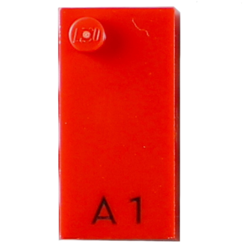 Braille Brick 2 x 4 with 1 Stud ⠁and 'A 1' Print (60189pr0001)