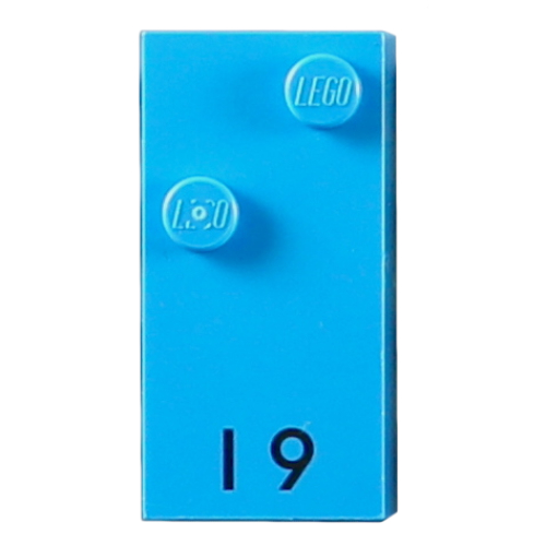 Braille Brick 2 x 4 with 2 Studs ⠊ and 'I 9' Print (60223pr0001)