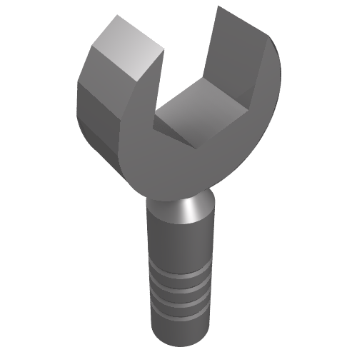 Tool Wrench / Spanner Open End [3-Rib Handle] (604551)