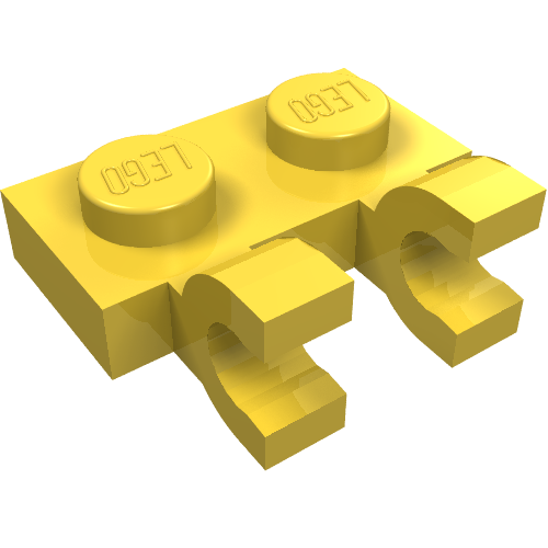 Plate Special 1 x 2 with Clips Horizontal [Thick U-Clips] (60470a)