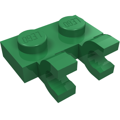 Plate Special 1 x 2 with Clips Horizontal [Thick U-Clips] (60470a)