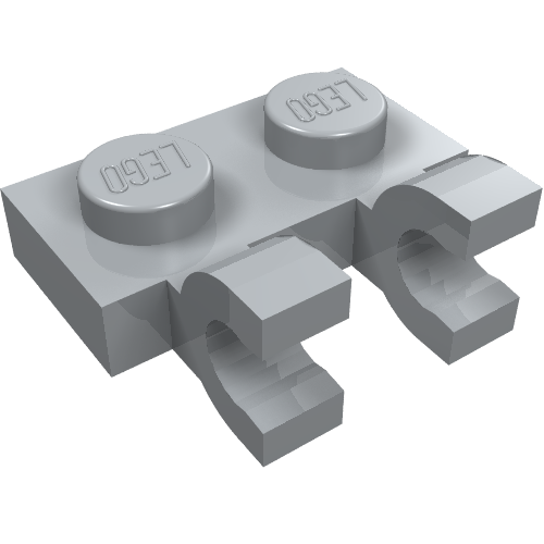 Plate Special 1 x 2 with Clips Horizontal [Thick U-Clips] (60470a)