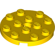 Plate Round 4 x 4 with Pin Hole (60474)