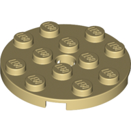 Plate Round 4 x 4 with Pin Hole (60474)