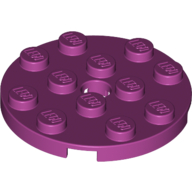 Plate Round 4 x 4 with Pin Hole (60474)