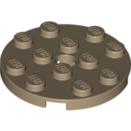 Plate Round 4 x 4 with Pin Hole (60474)
