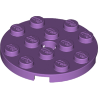 Plate Round 4 x 4 with Pin Hole (60474)