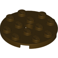Plate Round 4 x 4 with Pin Hole (60474)