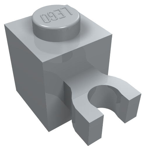 Brick Special 1 x 1 with Clip Vertical [Thick U Clip, Solid Stud] (60475a)
