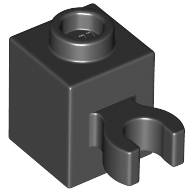 Brick Special 1 x 1 with Clip Vertical [Open O Clip, Hollow Stud] (60475b)