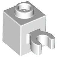 Brick Special 1 x 1 with Clip Vertical [Open O Clip, Hollow Stud] (60475b)