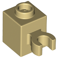 Brick Special 1 x 1 with Clip Vertical [Open O Clip, Hollow Stud] (60475b)