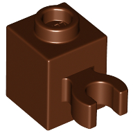 Brick Special 1 x 1 with Clip Vertical [Open O Clip, Hollow Stud] (60475b)
