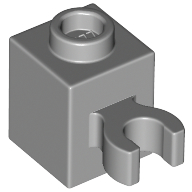 Brick Special 1 x 1 with Clip Vertical [Open O Clip, Hollow Stud] (60475b)