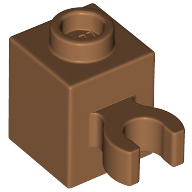 Brick Special 1 x 1 with Clip Vertical [Open O Clip, Hollow Stud] (60475b)