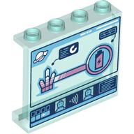 Panel 1 x 4 x 3 with Computer Screen, Crystal, Battery print (60581pr0037)