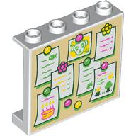 Panel 1 x 4 x 3 with Tan Notice Board, Notes print (60581pr9993)