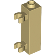 Brick Special 1 x 1 x 3 with 2 Clips Vertical [Hollow Stud, Open O Clips] (60583b)