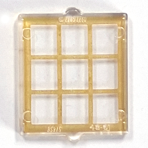 Glass for Window 1 x 2 x 2 Flat with Gold Lattice print (60601pr0012)