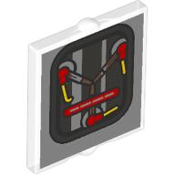 Glass for Window 1 x 2 x 2 Flat with Flux Capacitor print (60601pr0016)
