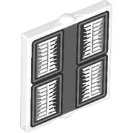 Glass for Window 1 x 2 x 2 Flat with Dark Bluish Grey Headlights print (60601pr0017)