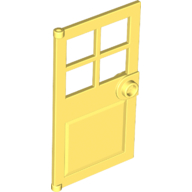 Door 1 x 4 x 6 with 4 Panes and Stud Handle (60623)