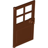 Door 1 x 4 x 6 with 4 Panes and Stud Handle (60623)