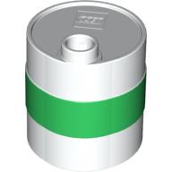 Duplo Container Oil Drum 2 x 2 x 2 with Green Band Print (60777pr0002)