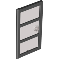 Door 1 x 4 x 6 with 3 Panes and Stud Handle with Trans-Brown Glass (60797c02)
