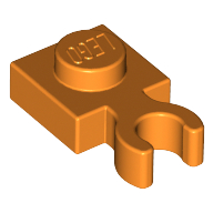 Plate Special 1 x 1 with Clip Vertical [Thick Open O Clip] (60897)