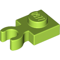 Plate Special 1 x 1 with Clip Vertical [Thick Open O Clip] (60897)