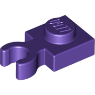 Plate Special 1 x 1 with Clip Vertical [Thick Open O Clip] (60897)