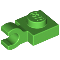 Plate Special 1 x 1 with Clip Horizontal [Thick Open O Clip] (61252)