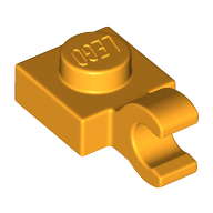 Plate Special 1 x 1 with Clip Horizontal [Thick Open O Clip] (61252)