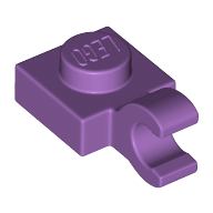 Plate Special 1 x 1 with Clip Horizontal [Thick Open O Clip] (61252)
