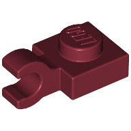 Plate Special 1 x 1 with Clip Horizontal [Thick Open O Clip] (61252)