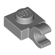 Plate Special 1 x 1 with Clip Horizontal [Thick Open O Clip] (61252)
