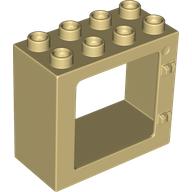 Duplo Door / Window Frame Flat Front Surface, Completely Open Back (61649)