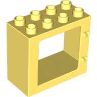 Duplo Door / Window Frame Flat Front Surface, Completely Open Back (61649)