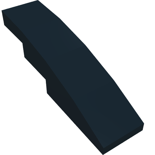 Slope Curved 4 x 1 No Studs [Stud Holder with Asymmetric Ridges] (61678)