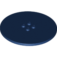 Plate Special Round 8 x 8 with 2 x 2 Center Studs with Groove (6177b)