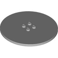 Plate Special Round 8 x 8 with 2 x 2 Center Studs with Groove (6177b)