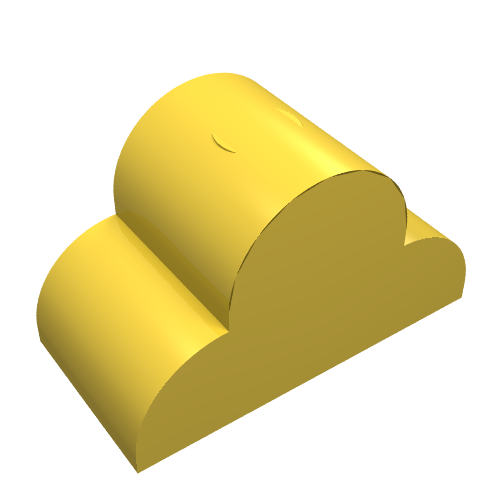 Brick Curved 2 x 4 x 2 Triple, No Studs (6216)