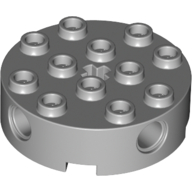 Brick Round 4 x 4 with 4 Side Pin Holes and Center Axle Hole (6222)