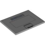 Tile 6 x 8 with Battery Cover, 'G19890421' print (6320pr0001)