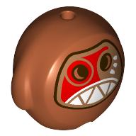 Pillow Plush Toy, Kakamora with Nougat Face, Shite Sharp Teeth, Red Paint (6330pr0008)