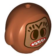 Pillow Plush Toy, Kakamora with Nougat Face, Sharp Teeth, Red Mouth print (6330pr0010)