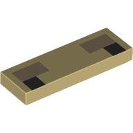 Tile 1 x 3 with Pixelated Dark Brown Eyes, Dark Tan Eyebrows print (63864pr0055)