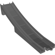 Duplo Train Track Bridge End Section With Bottom Support (New Style) (6392)